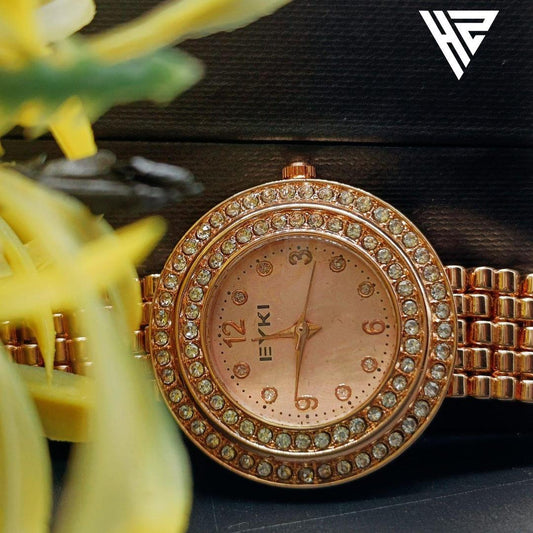 EYKI Rose Gold Crystal Luxury Women’s Watch