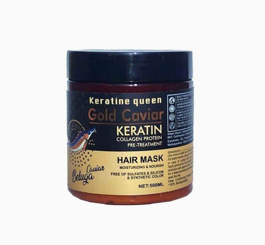 Keratine Queen Gold Caviar Keratin Collagen Protein Hair Mask